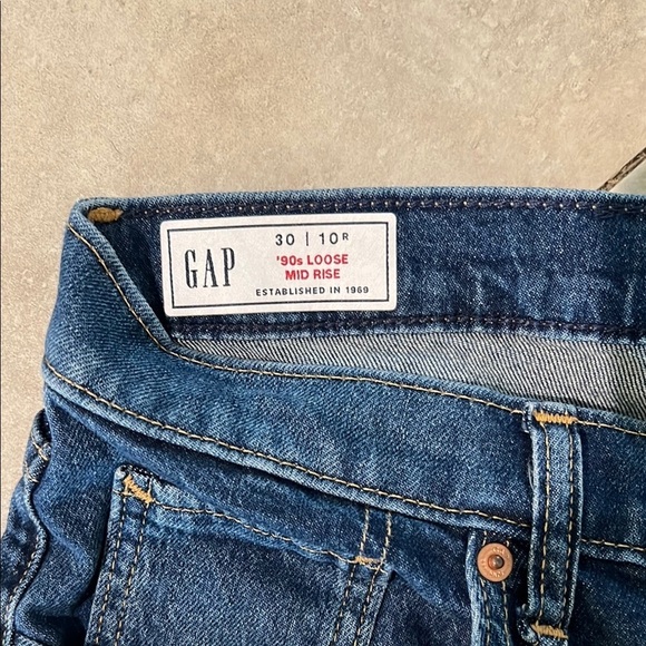 GAP Blue Straight Jeans Classic Denim Size 10 - Picture 2 of 4